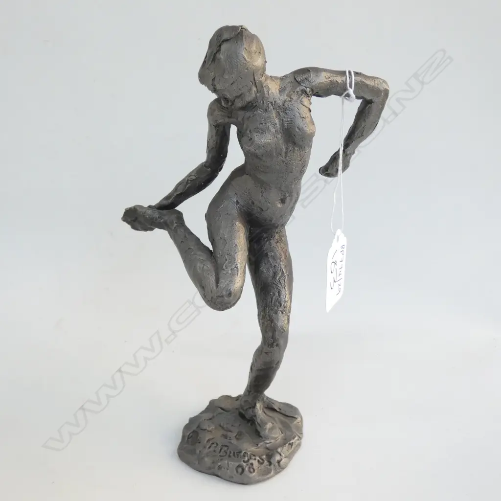 RODERICK BURGESS CAST METAL SCULPTURE, STANDING FIGURE Image 1++