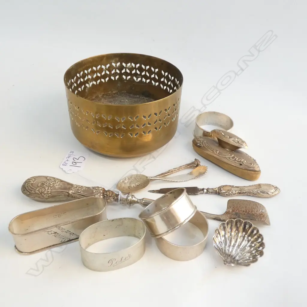 SILVER NAPKIN RINGS, OTHER SILVER, ETC Image 1++