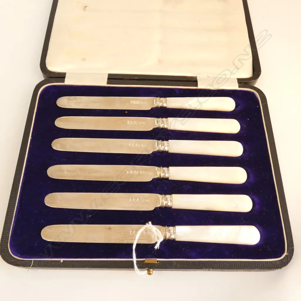 6 CASED MOP KNIVES STG BLADE SHEFFEILD 1922 Image 1++