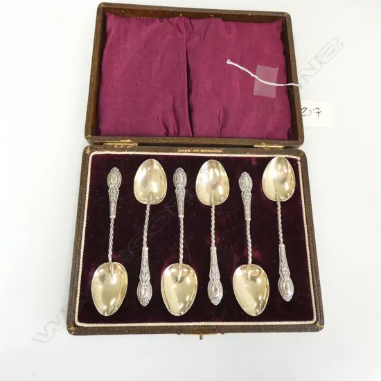 CASED SET STERLING SILVER COFFEE SPOONS
