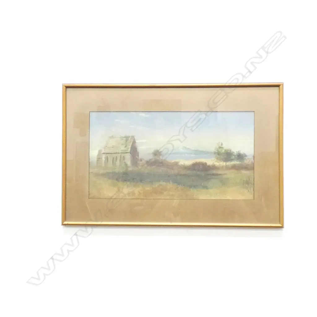 OLD SMALL OIL ON BOARD: 'ST THOMAS' CHURCH RUINS Image 1++