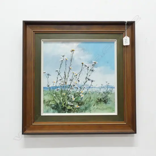 PATRICIA R. CORBETT 'FIELD DASIES' ACRYLIC ON BOARD, SIGNED