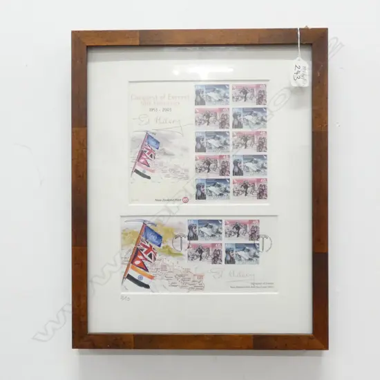 EDMUND HILLARY EVEREST CONQUEST NZ POST FIRST DAY COVER FRAMED