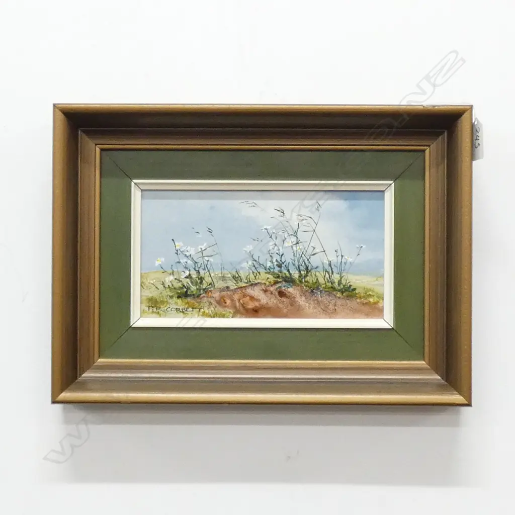 PATRICIA R. CORBETT 'ROADSIDE MINATURE' ACRYLIC ON BOARD, SIGNED Image 1++