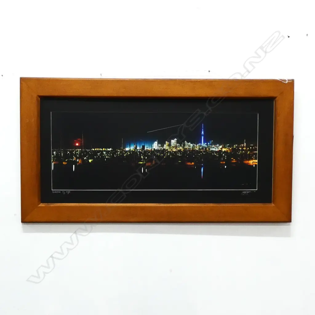 FRAMED PHOTO OF AUCKLAND, 320mm X 860mm Image 1++