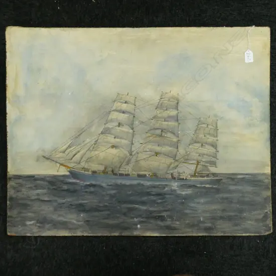 OIL ON BOARD - 3 MASTED CLIPPER SHIP