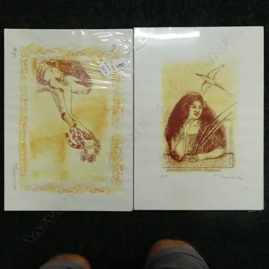 2 NUMBERED PRINTS BY P. THOMPSON