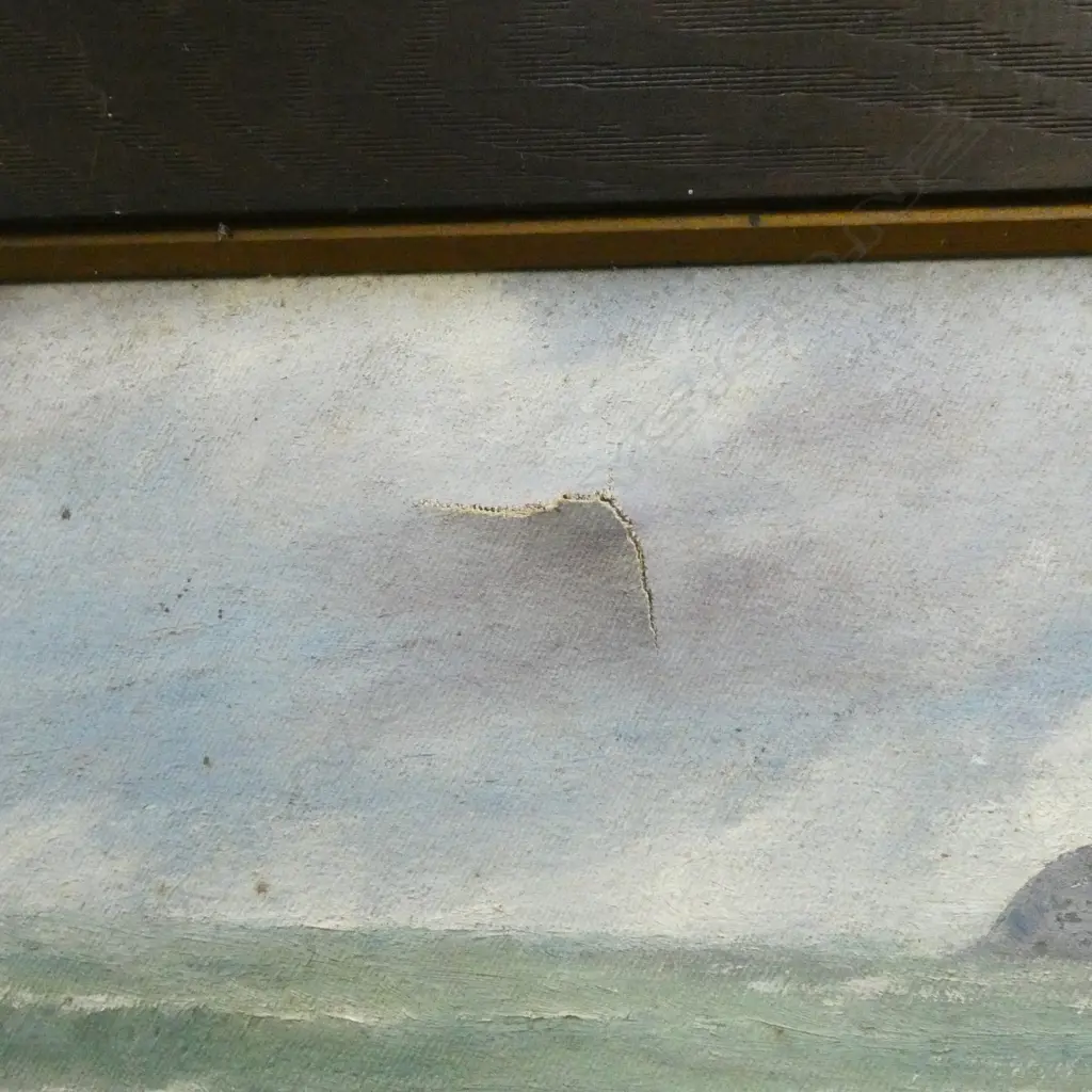 OIL PAINTING, SIGNED INDISTINCTLY, (AF). Image 1++