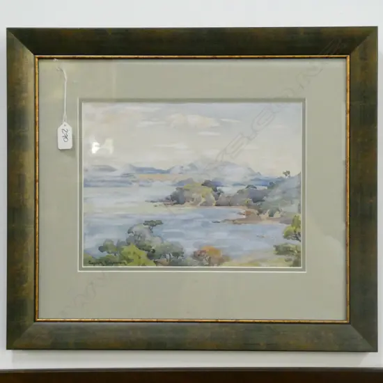 W/C COASTAL SCENE BY GWYNNETH RICHARDSON