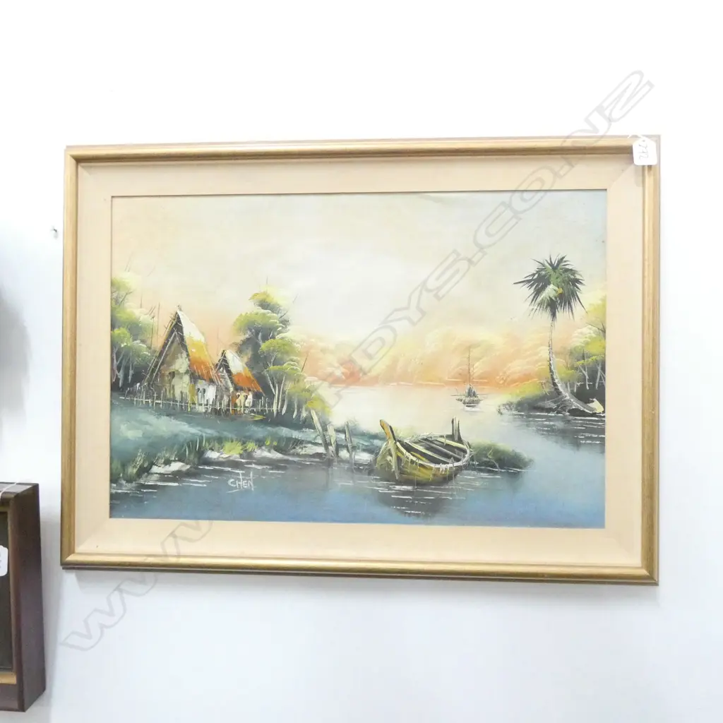 OCEAN SCENE OIL ON BOARD SIGNED Image 1++