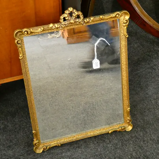 GILT FRAMED MIRROR 550 X 410MM