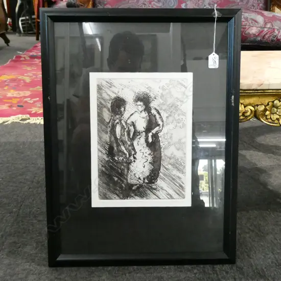 GIARDINA ARTIST PROOF ETCHING 'CONVERSATION'...