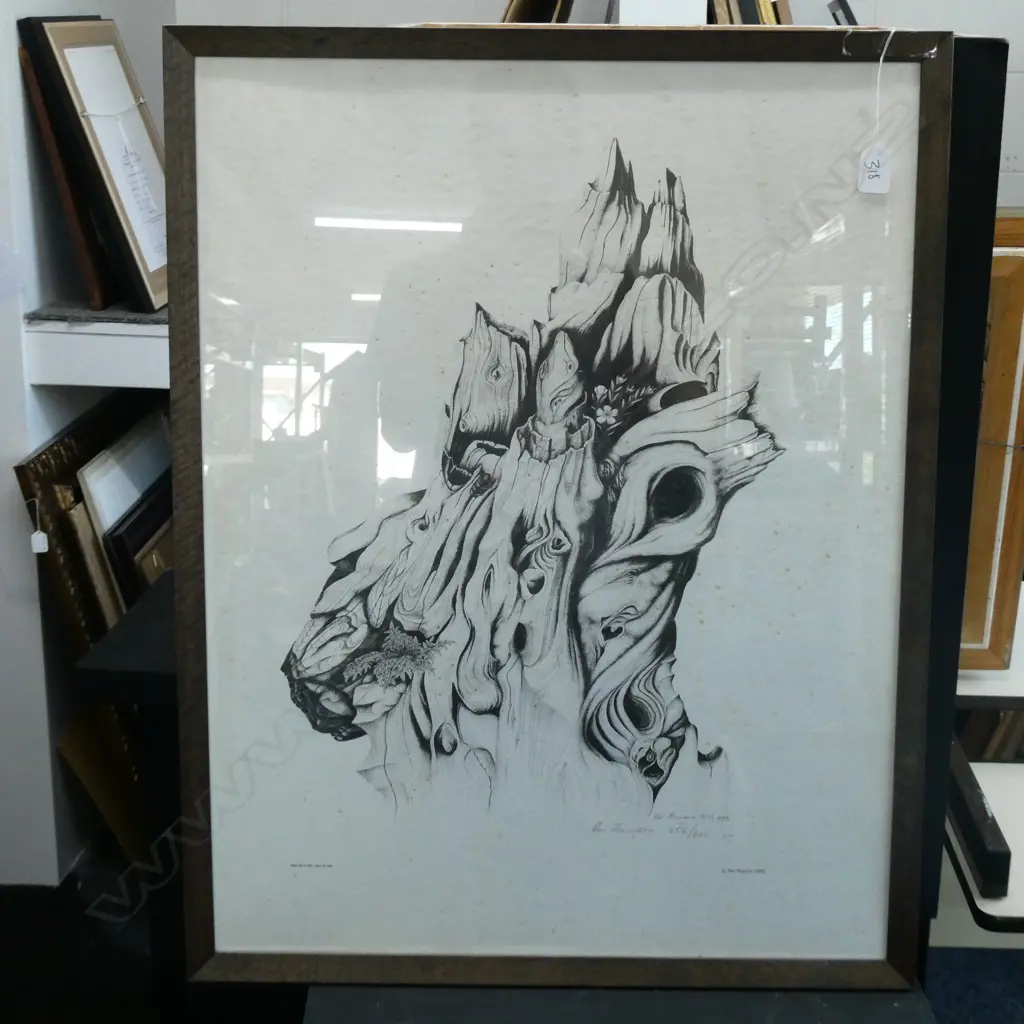 SIGNED REI HAMON PRINT, 1973 254/600 760 X 595MM Image 1++