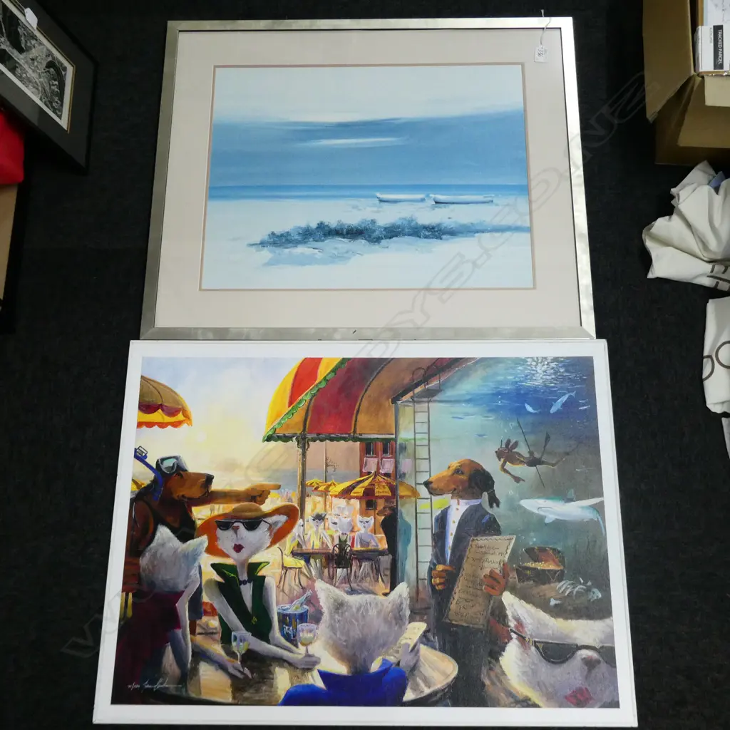 IVAN CLARKE 'FISH CHOICE' PRINT 71/150 810 X 610MM + 1 OTHER PRINT Image 1++