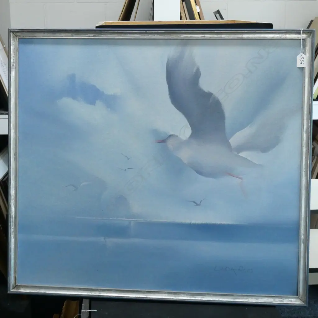 LINDA REID 'FLIGHT MISSION BAY' ACRYLIC ON CANVAS, 1985 835 X 745MM Image 1++