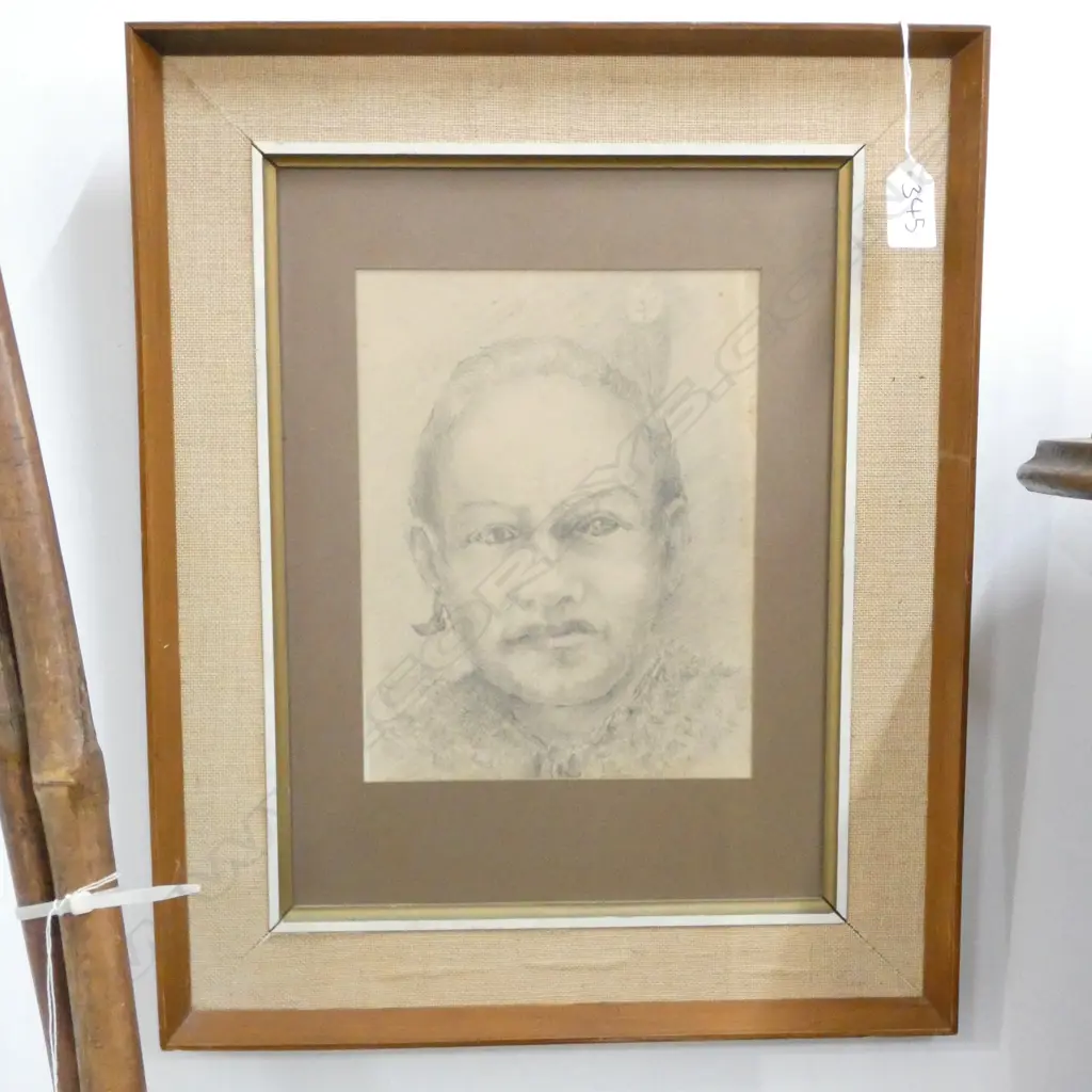 KARL SIM 'C.F. GOLDIE' PENCIL PORTRAIT WITH PROV. Image 1++