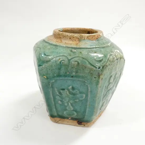 OLD CHINESE HEXAGONAL GINGER JAR