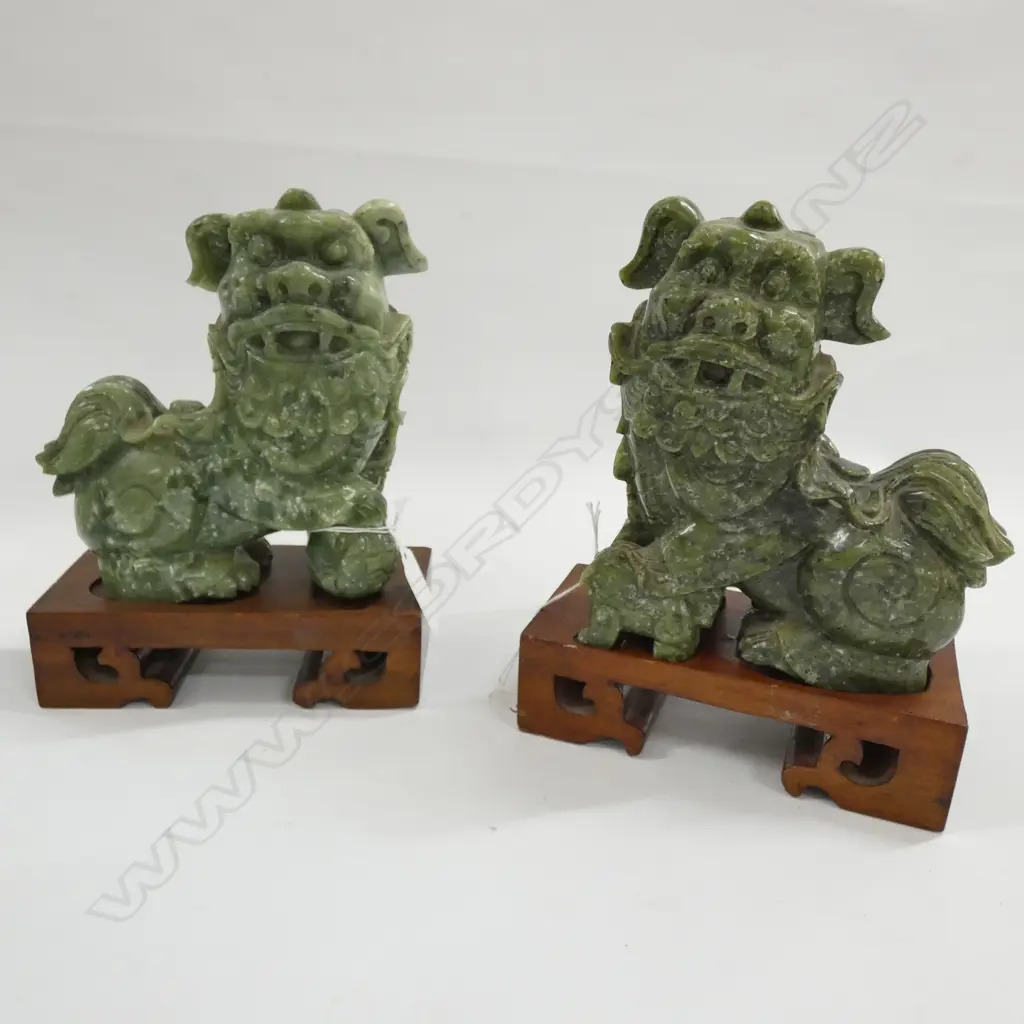 PR SOAPSTONE FU DOGS H. 190MM Image 1++