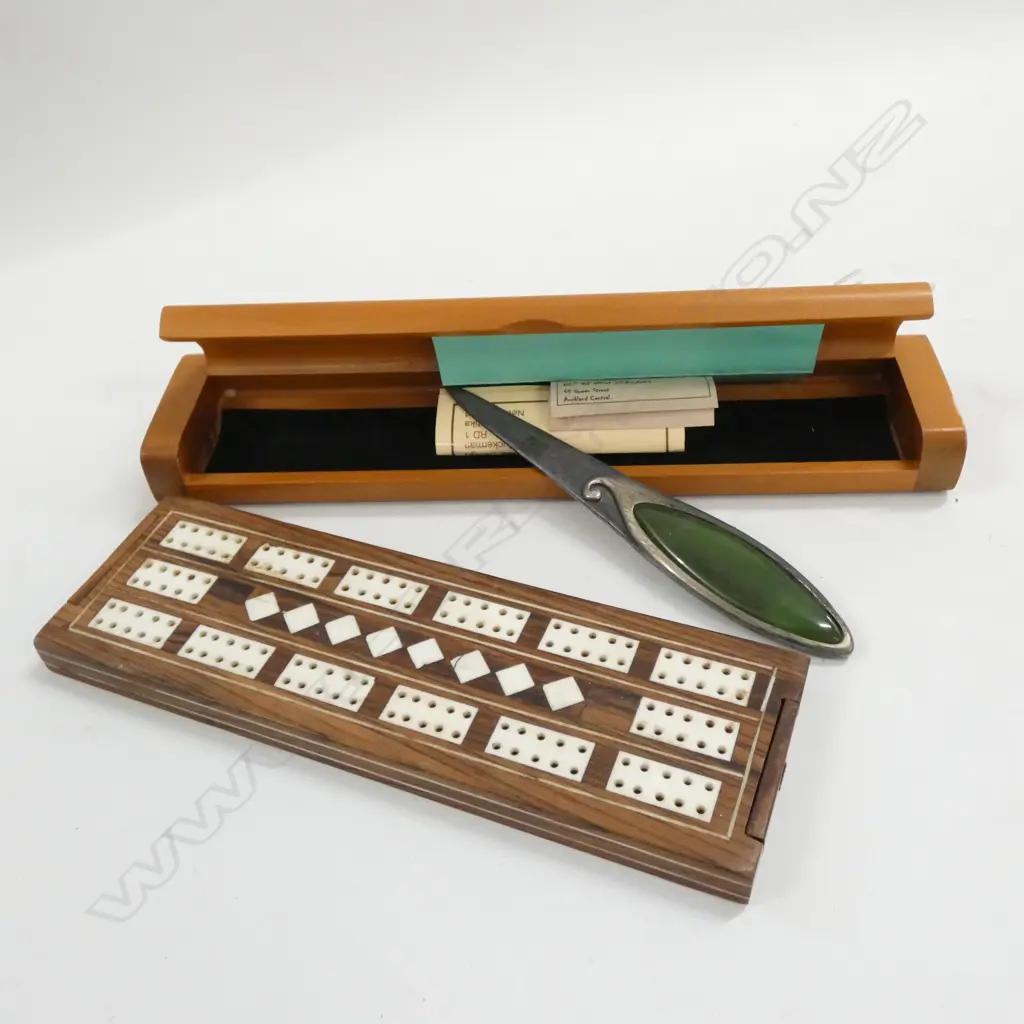 CRIB BOARD + PONAMU LETTER KNIFE BY M PLUMMER Image 1++