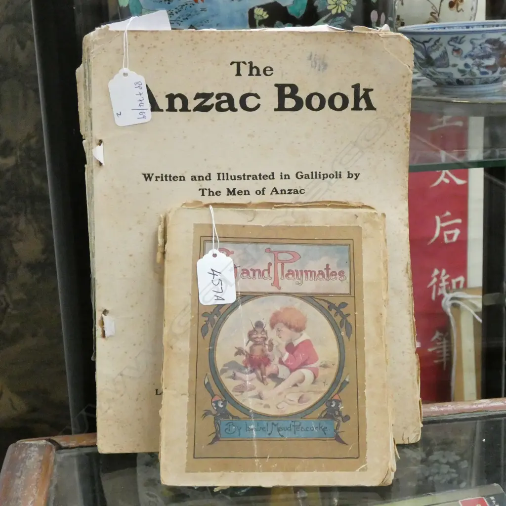 THE ANZAC BOOK, 1916 AND 'SAND PLAYMATES' BY ISABEL MAUD PEACOCKE & TREVOR LLOYD Image 1++
