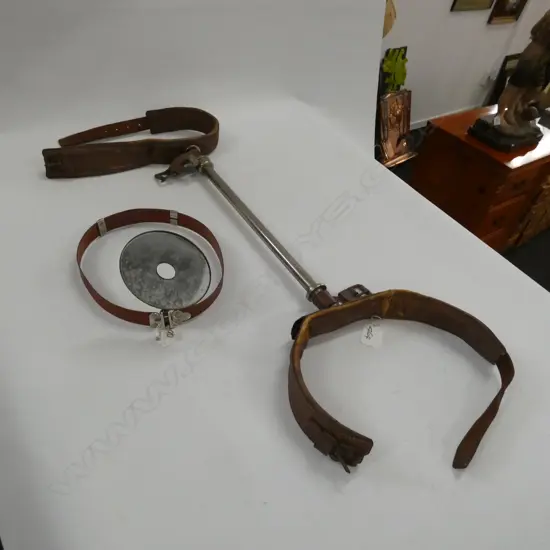 VINTAGE DOCTOR'S HEAD MIRROR AND SHACKLES