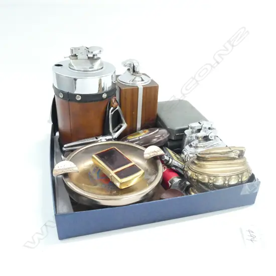 ASSORTED LIGHTERS & ASHTRAYS