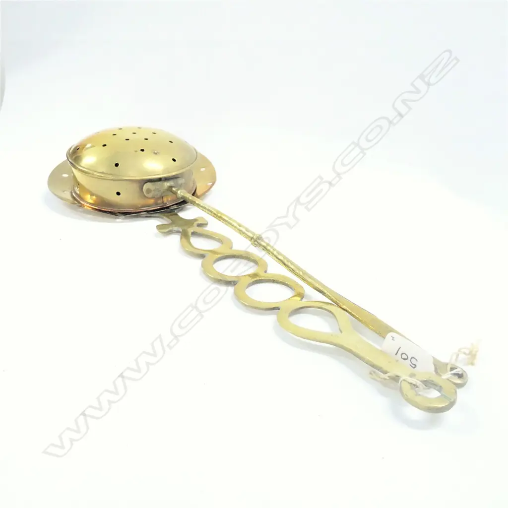 2 BRASS CHESTNUT ROASTERS Image 1++