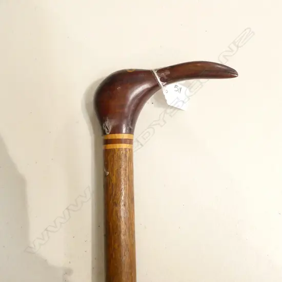 PITCAIRN ISLAND BIRD HEAD WALKING STICK .930MM