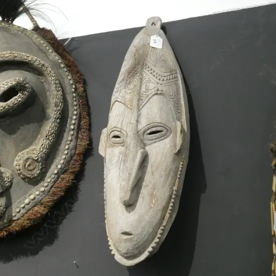 WOODEN MASK SEPIK RIVER PAPUA NEW GUINEA.520MM