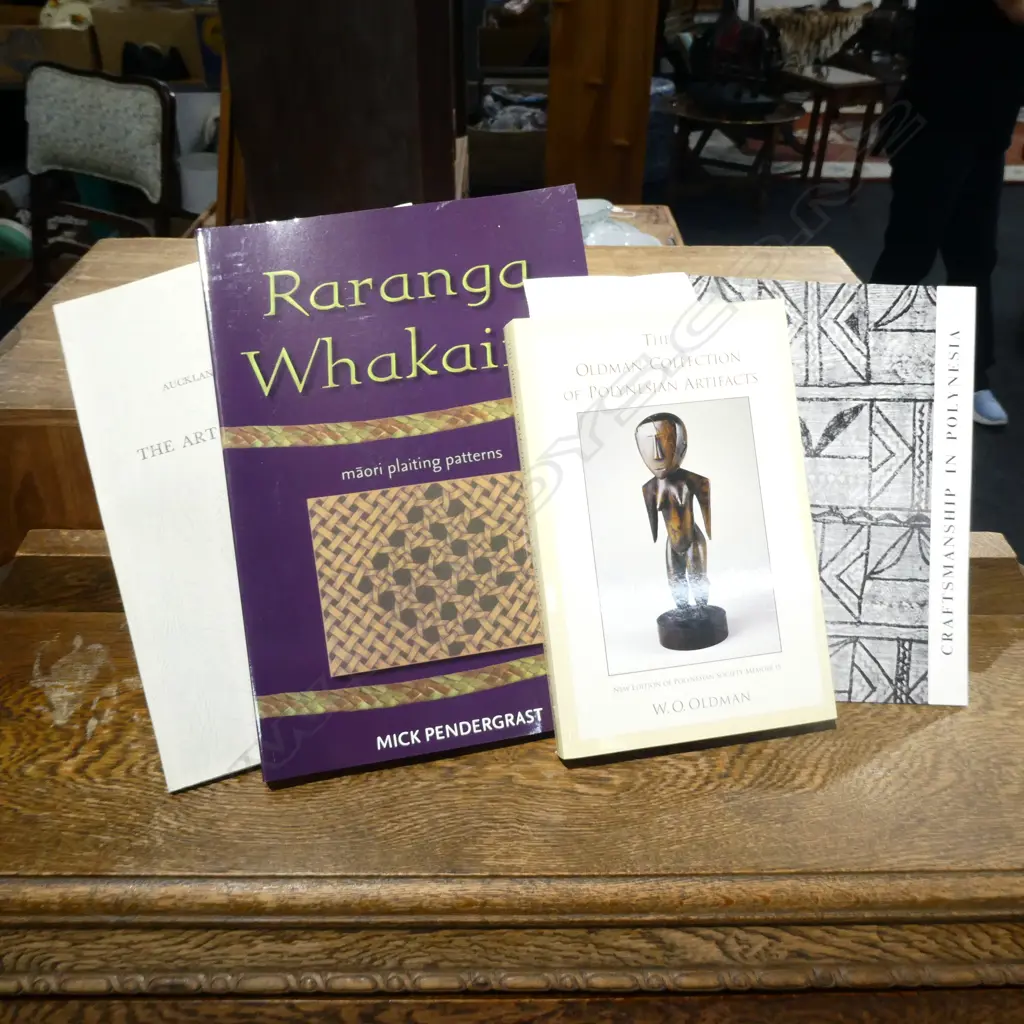 FOUR PACIFIC INTEREST BOOKS .OLDMAN POLYNESIAN ARTEFACTS ,CRAFTMANSHIP IN POLYNESIA ... Image 1++
