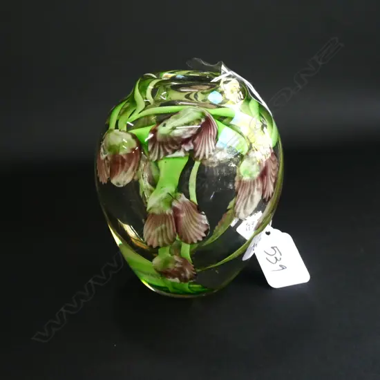 ART GLASS VASE PETER ROAS ? H 110 MM