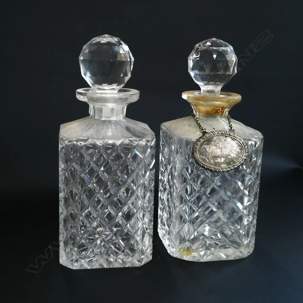 PR OF CUT CRYSTAL SPIRIT DECANTERS Image 1++