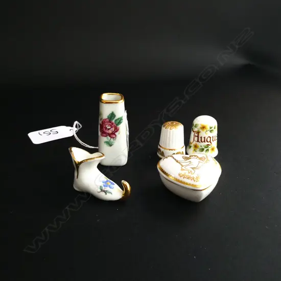 SPODE /LIMOGES THIMBLES /BOXES +OTHERS