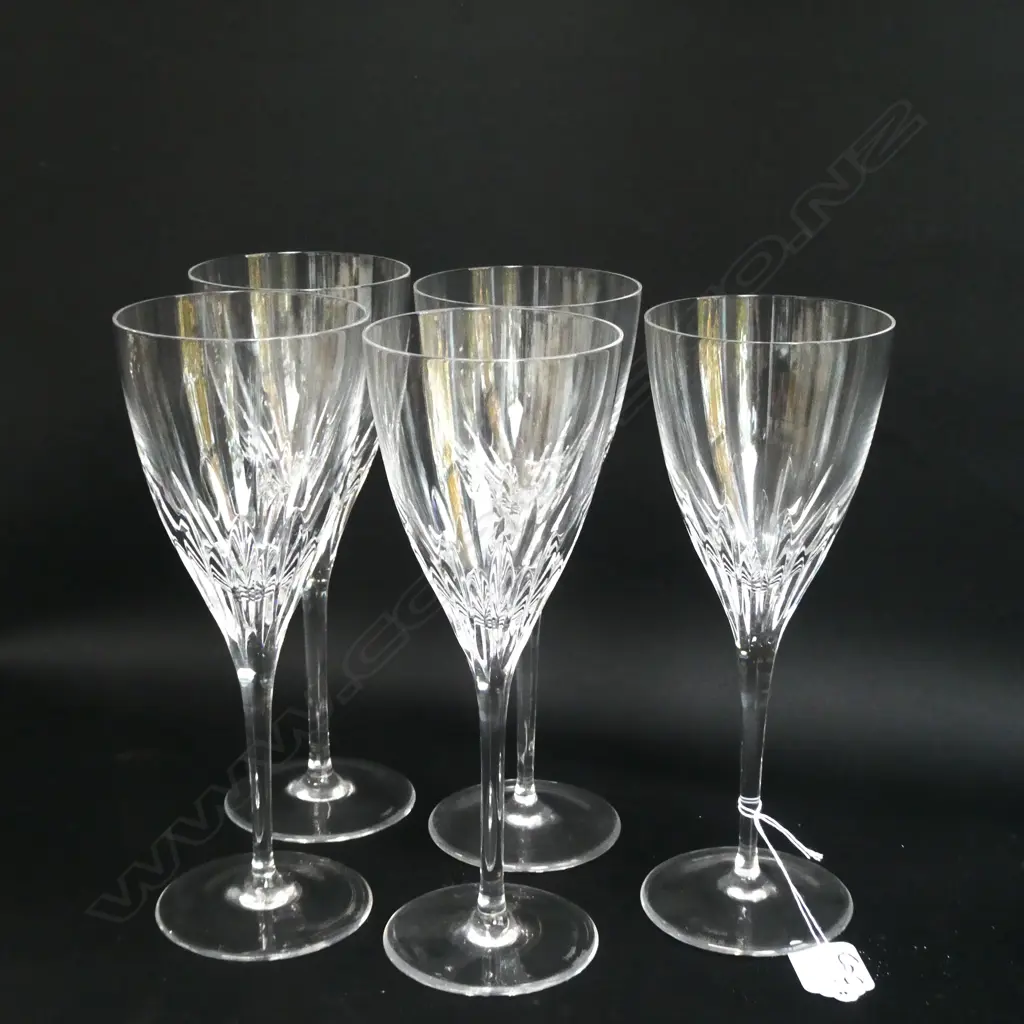 5 TALL WATERFORD WINE GLASSES Image 1++