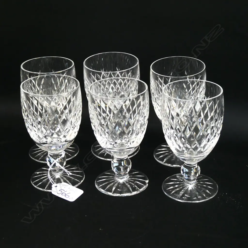 6 WATERFORD TUMBLERS 1 with chip to foot Image 1++
