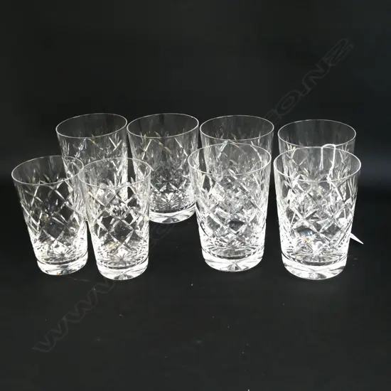 SET OF 6 CRYSTAL TUMBLERS + 2