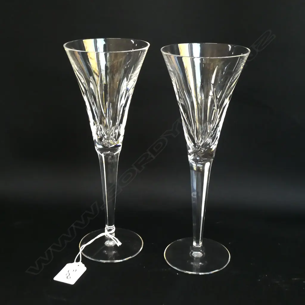 2 WATERFORD CHAMPAGNE FLUTES Image 1++