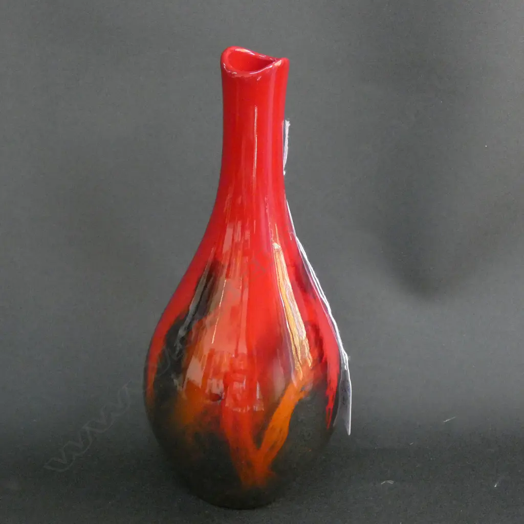 R/DOULTON VEINED FLAMBE VASE H. 210MM Image 1++