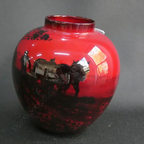 R/DOULTON FLAMBE VASE H. 130MM