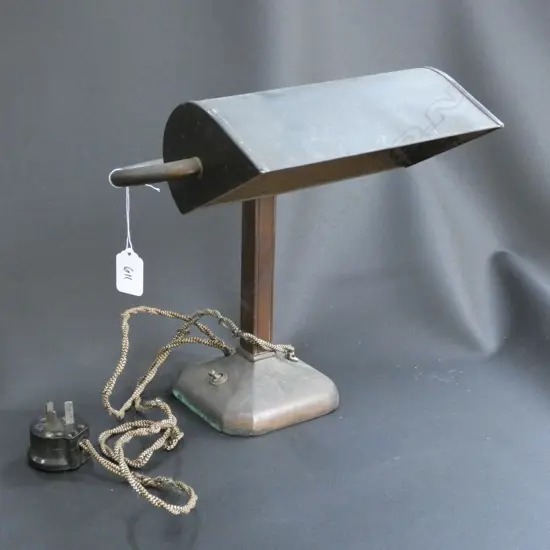 VINTAGE BANKERS LAMP L. 305MM
