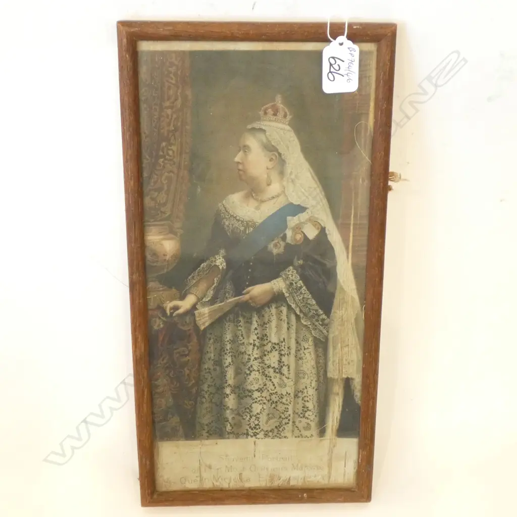 FRAMED QUEEN VICTORIA SOUVENIR AF, H.360mm Image 1++