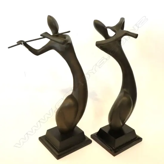 PR OF METAL STYLISED MUSICIANS H 440 MM