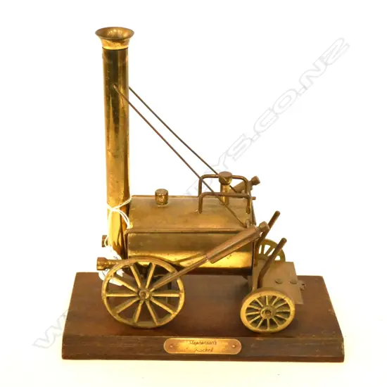 BRASS STEVENS MODEL STEAM ENGINE, L.230mm