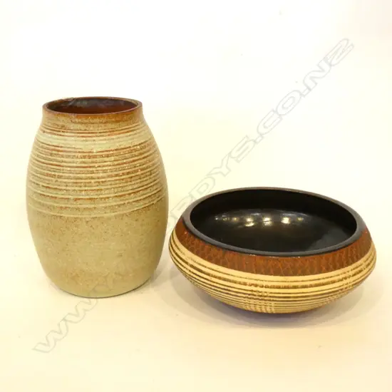 2 STUDIO POTTERY VASES
