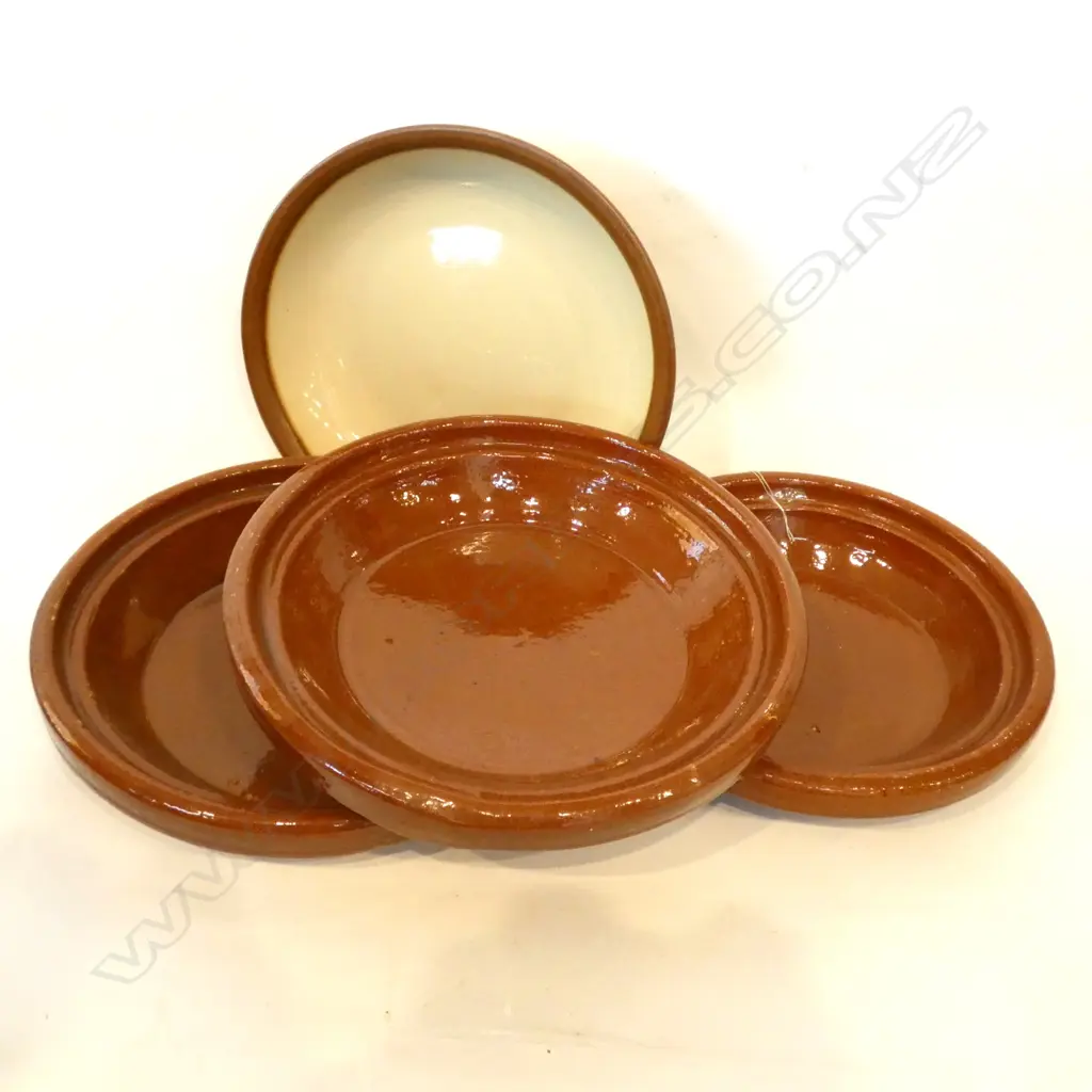 4 GLAZED TERRACOTTA DISHES D 330 MM Image 1++