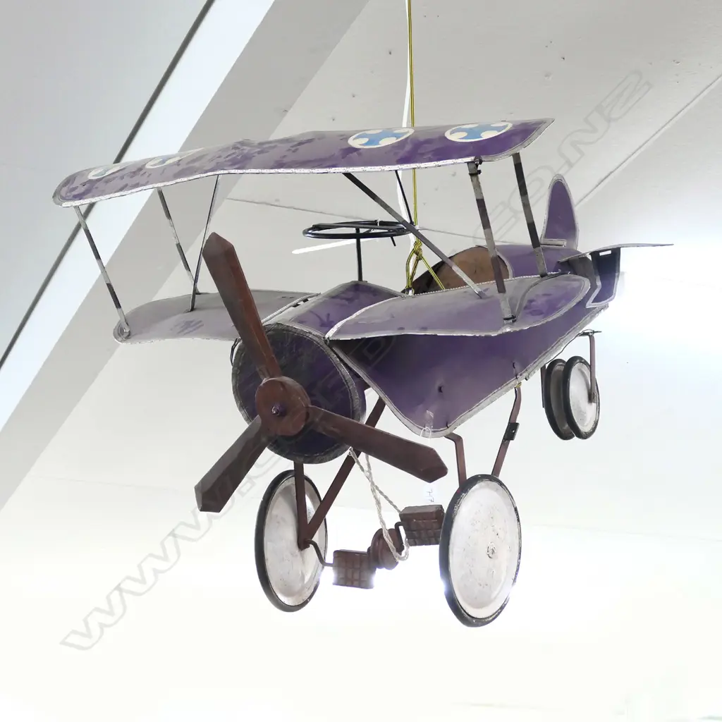 CHILDS PEDAL BIPLANE with led lights 1150MM L Image 1++