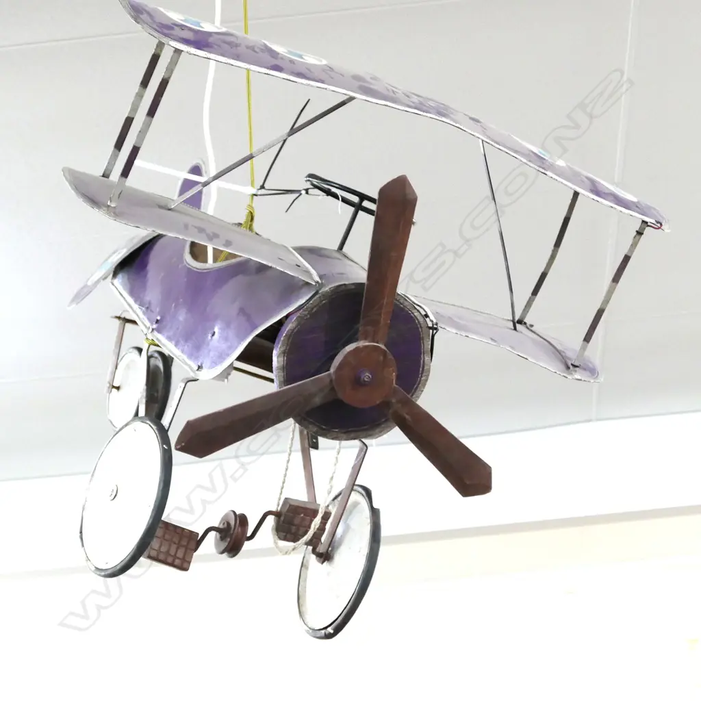 CHILDS PEDAL BIPLANE with led lights 1150MM L Image 1++