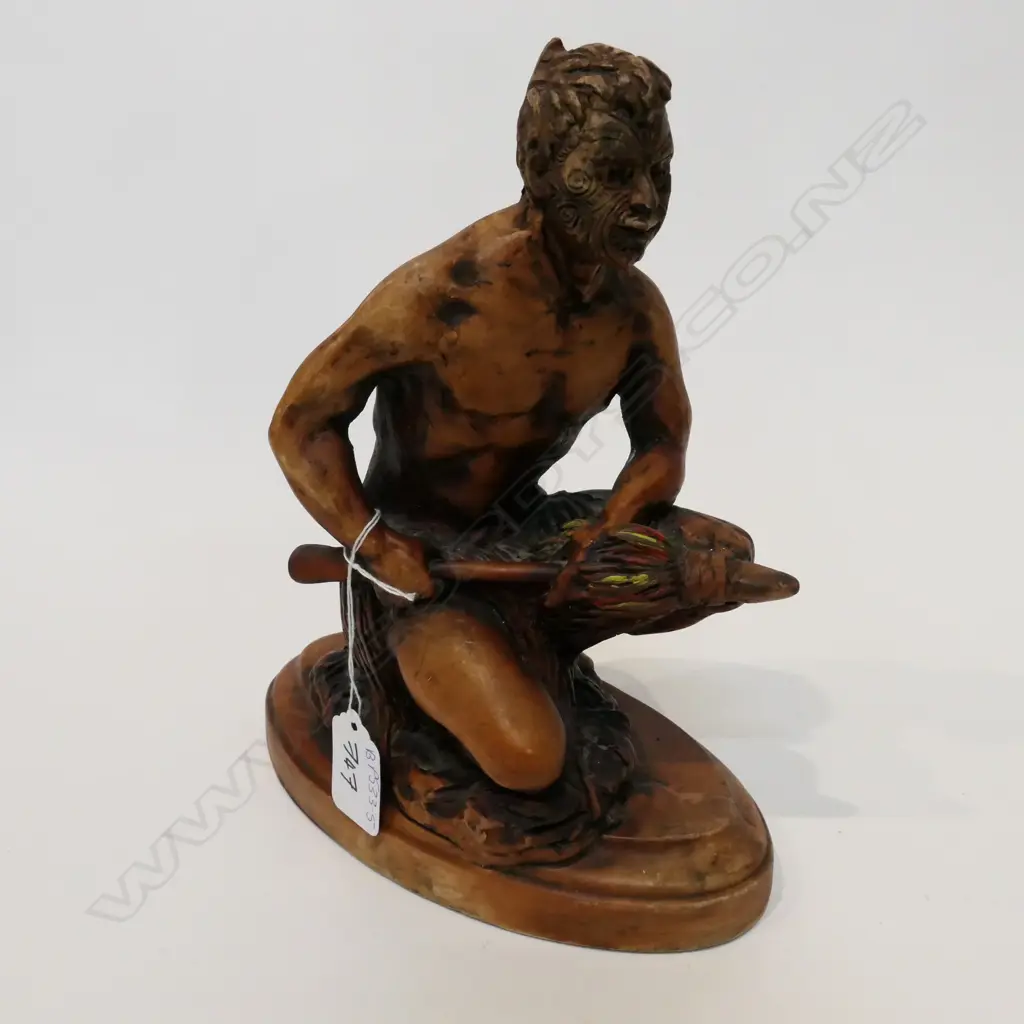 RESIN MAORI WARRIOR Image 1++