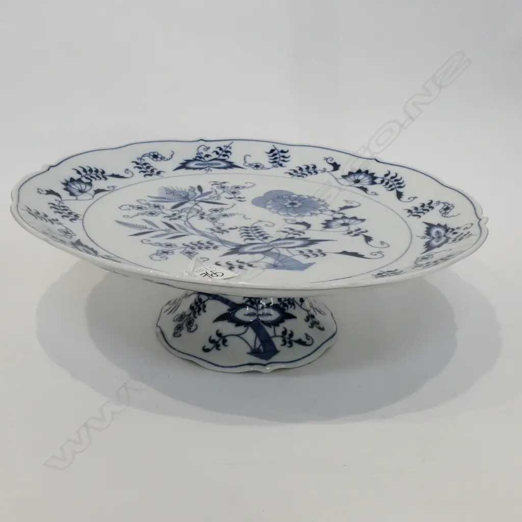 LARGE BLUE DANUBE TAZZA 360MM DIA Image 1++