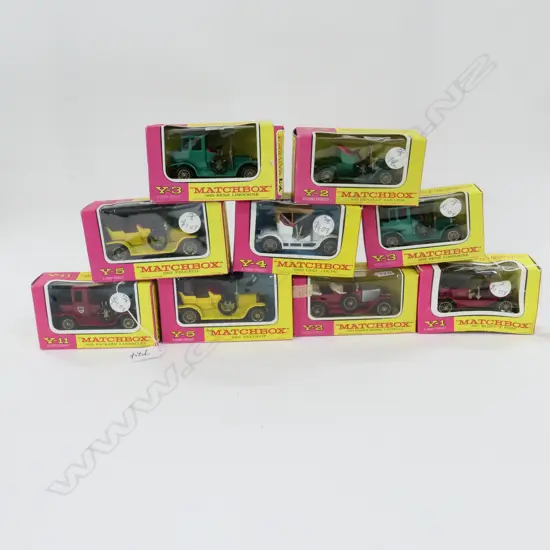 MATCHBOX MODELS OF YESTERYEAR Y SERIES YELLOW BOX GROUP OF 9